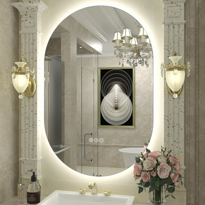 Aevar LED Lighted Wall Mirror