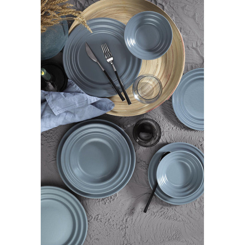 Ferdinanda Piece Dinnerware Set - Service for 6, Grey