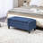 Storage Ottoman, Linen Upholstered Storage Bench With Lift Top And Button Tufted For Living Room, Dark-13266112