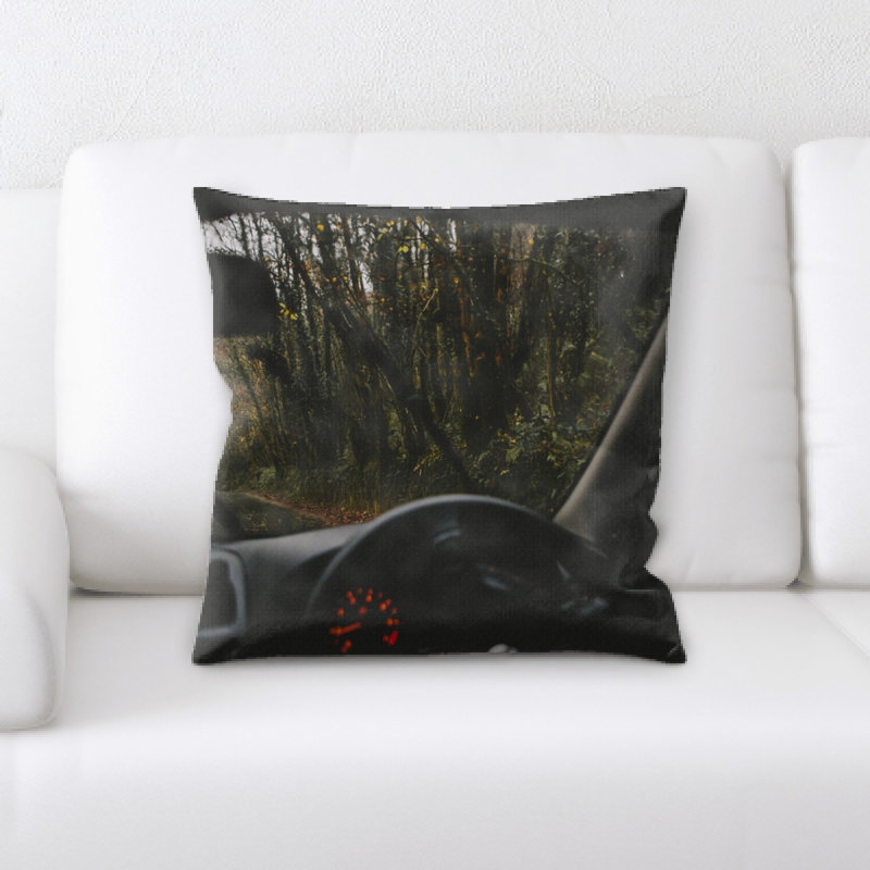 Steering Wheel Microsuede Reversible Throw Pillow