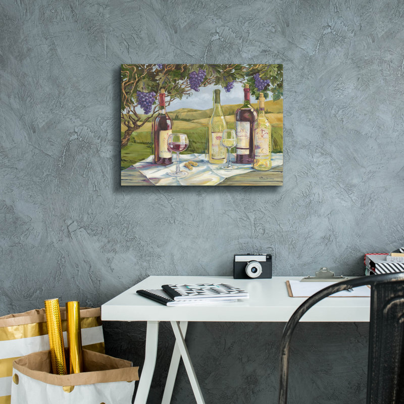 «Vineyard Wine T dégustation» par Paul Brent, H 12 po x l 16 po x P 0,75 po