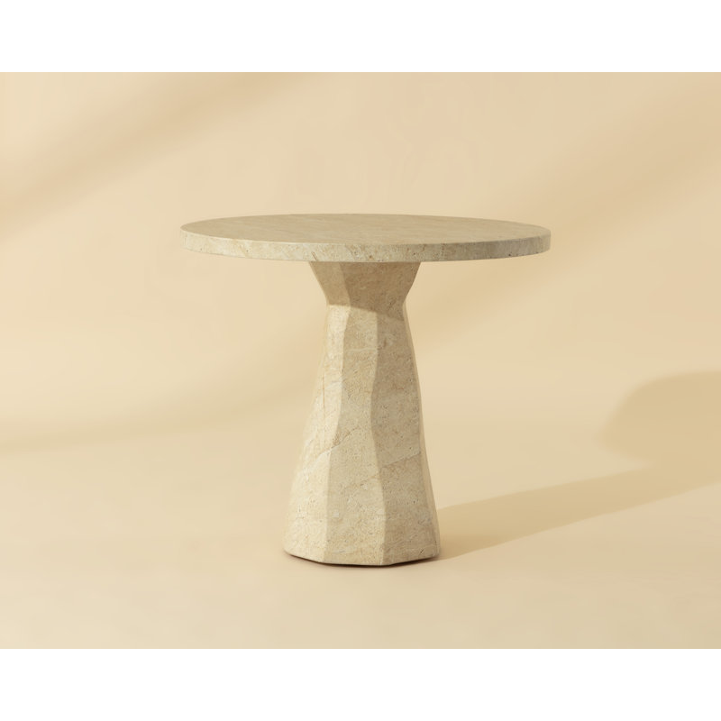 Kliff Outdoor Round Bistro Table, Taupe