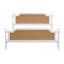 Structure de lit en rotin de style traditionnel pour grand lit, aucun sommier nécessaire