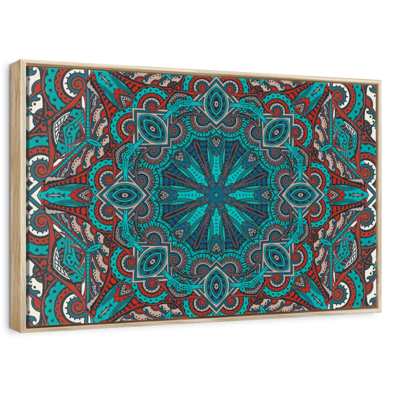 Mer marocaine II, Cadre flottant en bois naturel, 13 po x 9 po