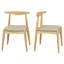 Élégantes chaises de salle à manger ergonomiques en bois d'hévéa, similicuir, style rétro pour les réunions de famille