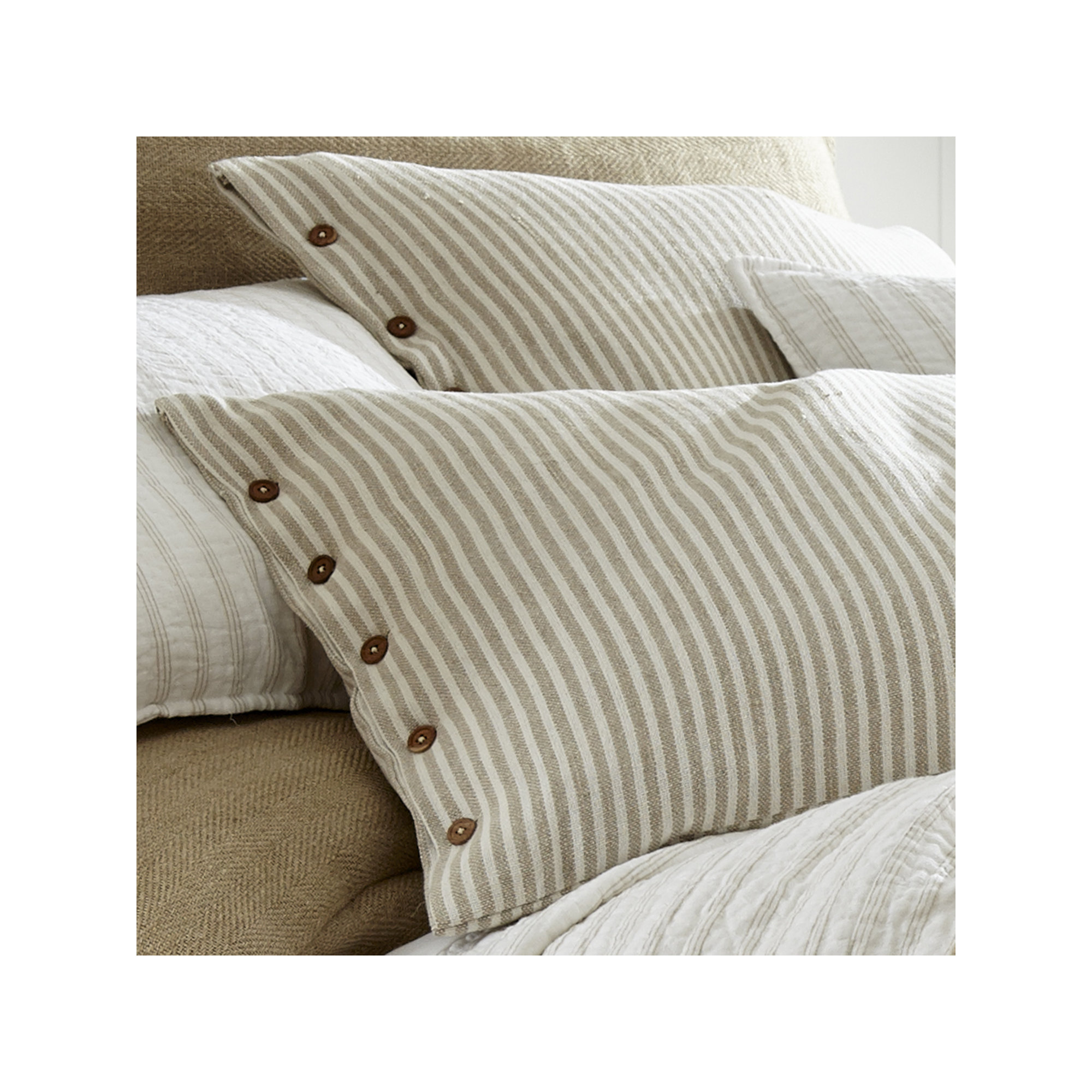 Mirissa Linen Blend Percale Duvet Cover, Queen Duvet Cover