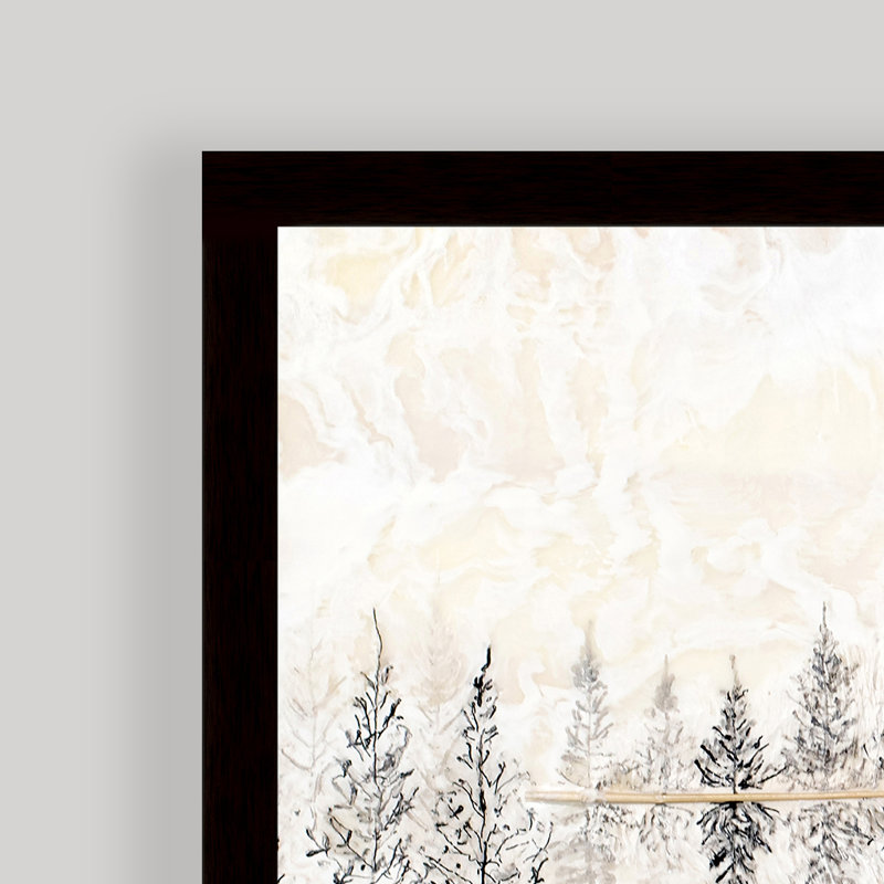 Monoscape V by Karen Biery - Print, H 12 po x l 16 po, Cadre flottant noir