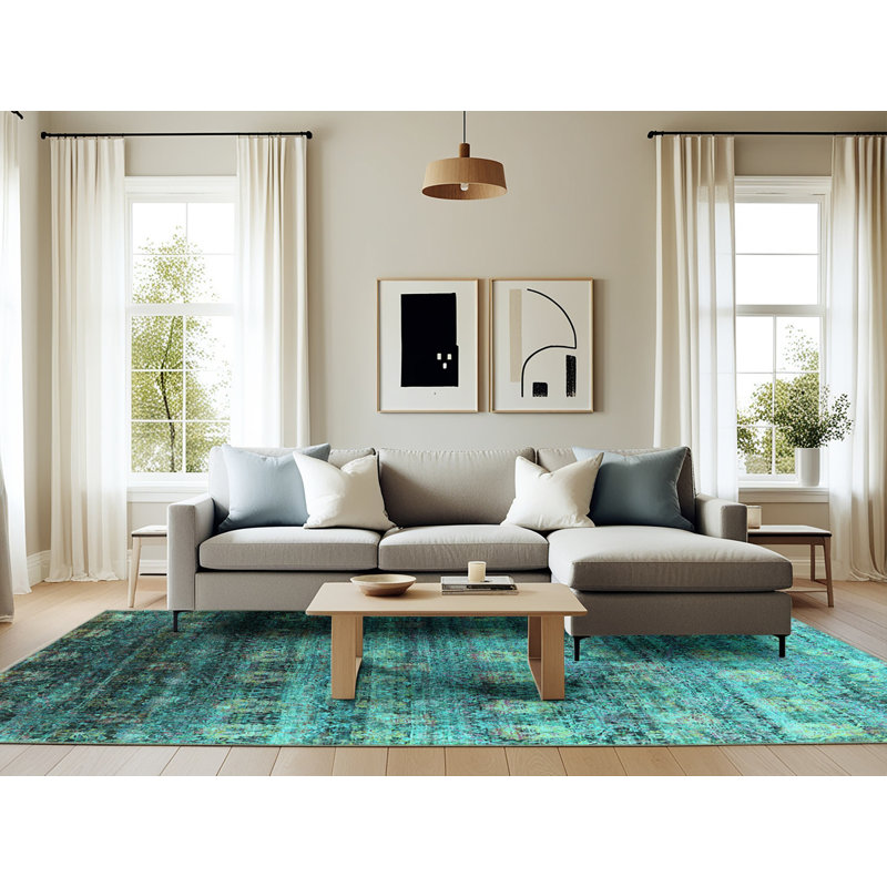 Cadey Abstract Indoor Rug, Rectangle 6' x 9'