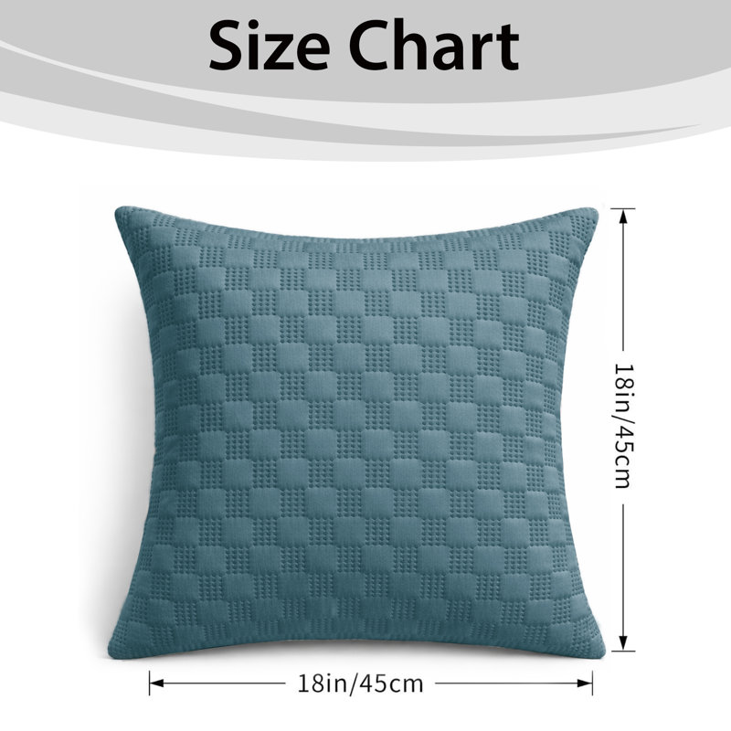 Aspire Homeware Embossed Square Velvet Cushion Covers, TEAL, Pack of 2