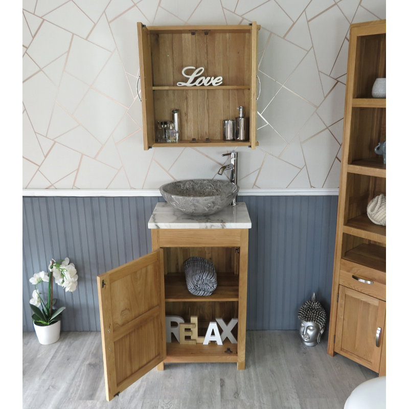 Scrivner 515 mm Freestanding Cloakroom Vanity, Oak