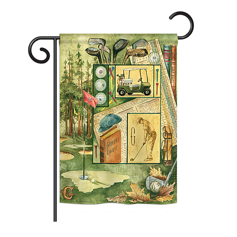 Drapeau de jardin rond en polyester 18,5 x 13 po Harpswell
