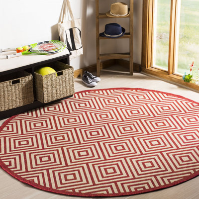Tapis d'intérieur / extérieur à motif géométrique Linden 100 Performance