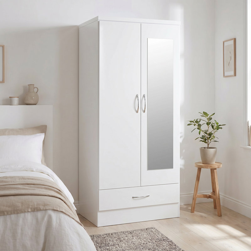 Cascio 2 Door Wardrobe, White Gloss