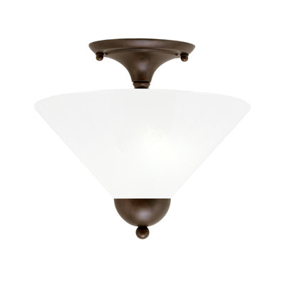 Magar Semi-Flush 2 Bulbs With 12" Glass