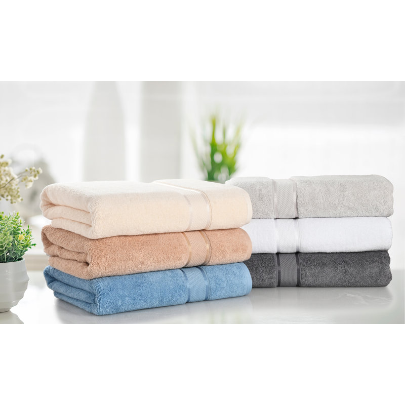 Kathy Ireland Zero Twist Cotton Plush Bath Sheet Set, Gray, 4