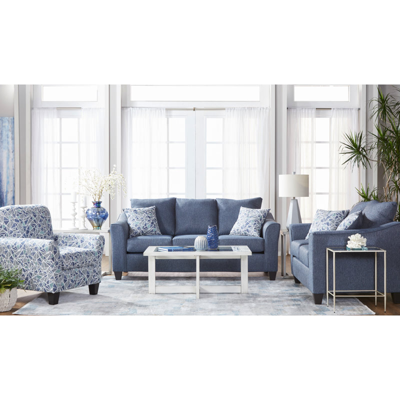 Palisades Upholstered Armchair, Notre Dame Cobalt