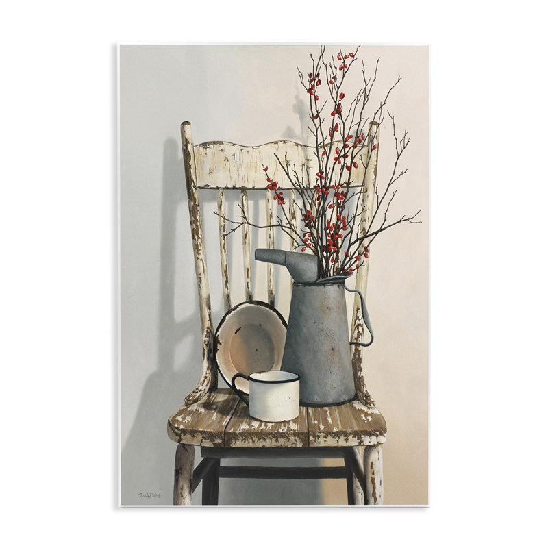 Vintage Rustic Things Neutral Painting Wall Plaque Art by Cecile Baird, 15" H x 10" W