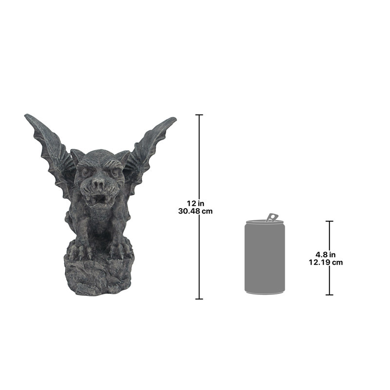 Florentine Gargoyles Fantasy & Sci-Fi Weather Resistant UV Resistant Polyresin Garden Statue, Large