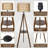 Boho Tripod Floor Lamp with Shelves