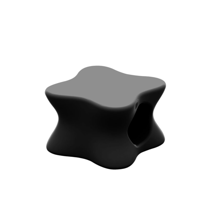 Table basse Pal en plastique / résine, Anthracite