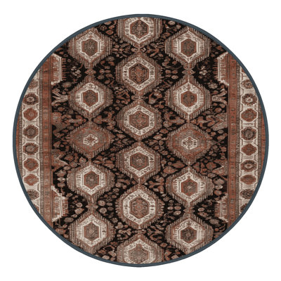 Machine Washable Persian Brown Area Rug