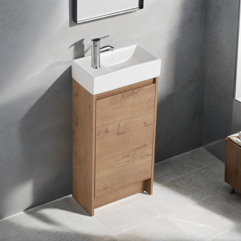 Meuble-lavabo simple 16,15 po avec plateau Daeshawna
