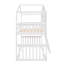 Lit superposé simple au dessus d'un lit simple avec échelle, lit en bois-1282169413