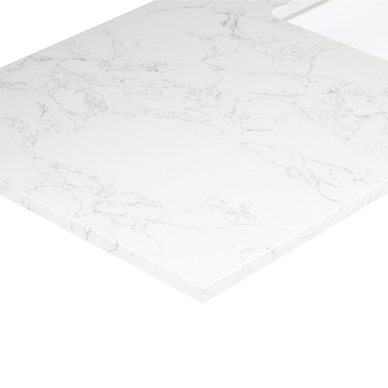Ceres 37" Grain White Engineered Stone Vanity Top with Sink