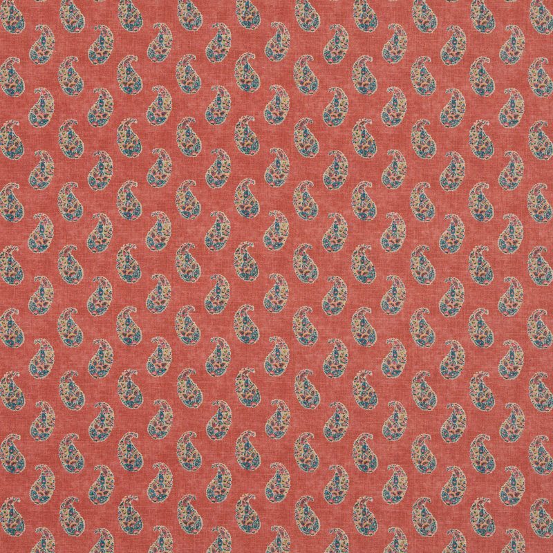 Caspian Patola Paisley Performance Fabric, Red