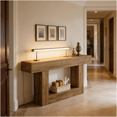 Table d'appoint à 2 niveaux, table de vestibule, table console
