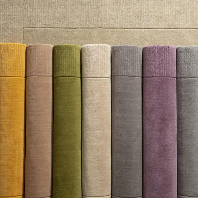 Serbelloni Solid Colour Hand Woven Area Rug