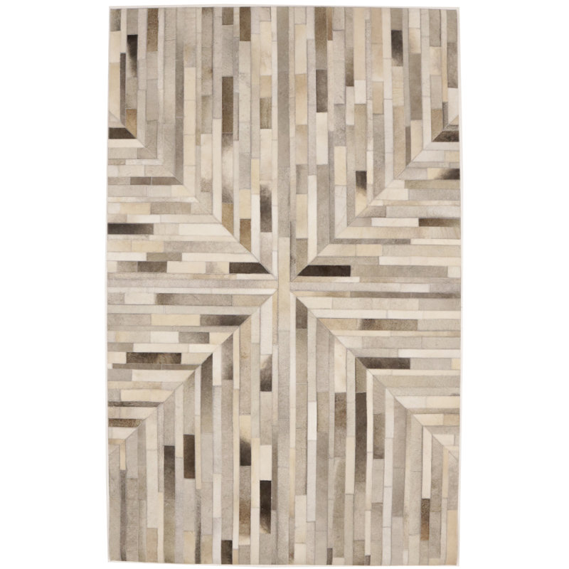 Tapis oriental moderne en similicuir, Rectangle de 5 pi x 8 pi