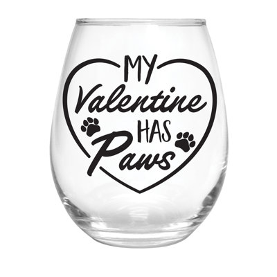 Valentine's Pet Stemless Glass, 17oz, Gift Box