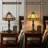 Minimalist Tiffany Style Table Lamp 18.5 Inch LED Nightstand Lamp for Bedroom Living Room Office