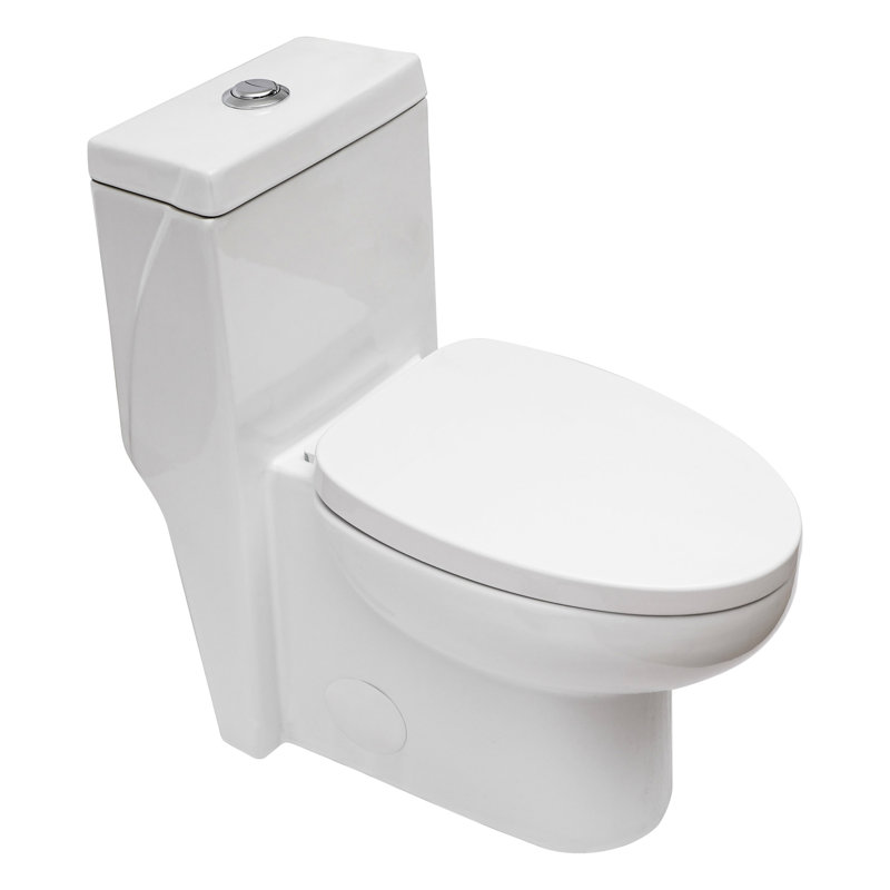 Ceramic Toilet With Dual Flush And Skirted Bowl - Stylish Bathroom Centerpiece Water Conservation Feature