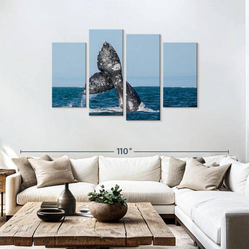 Brampt Gray Whale Tail, 48" H x 75" W