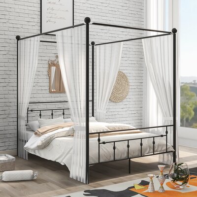 Afia Queen Canopy Bed -  Alcott HillÂ®, F95752AF79FB490DA124EF6E4E034E03