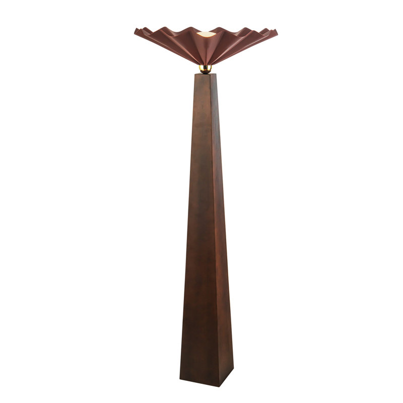 Lampe sur pied bourgogne 65 po Furrow, Rouge