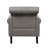 Enoks Traditional Upholstered Gray Faux Leather Armchair with Nailhead Trim-219326330