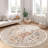 Medallion Non Slip Washable Rug(Orange)-1266927008