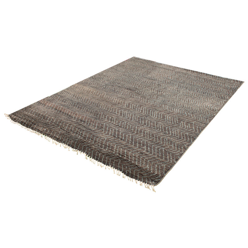 Tapis décoratif en laine noué à la main de conception unique 8 pi 11 po x 12 pi 2 po Aulbree noué à la main New Age Pak