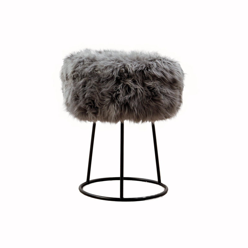 Ordaz Iron Accent Stool, Grey