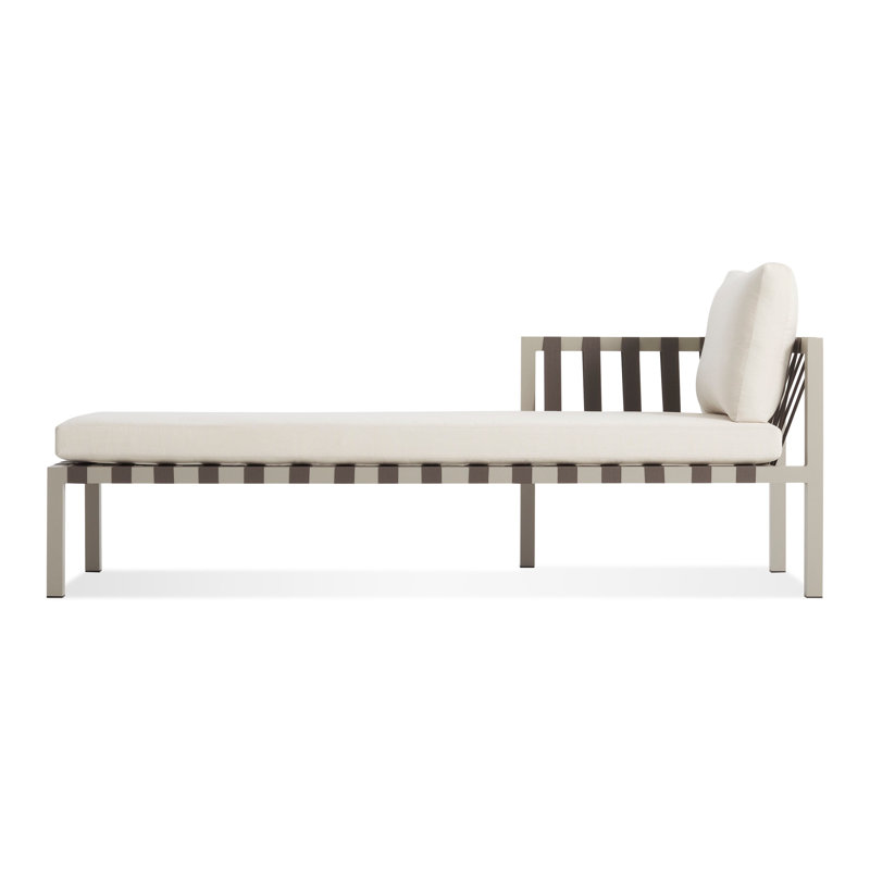 Jibe Left Arm Chaise, Gray, Sunbrella Canvas