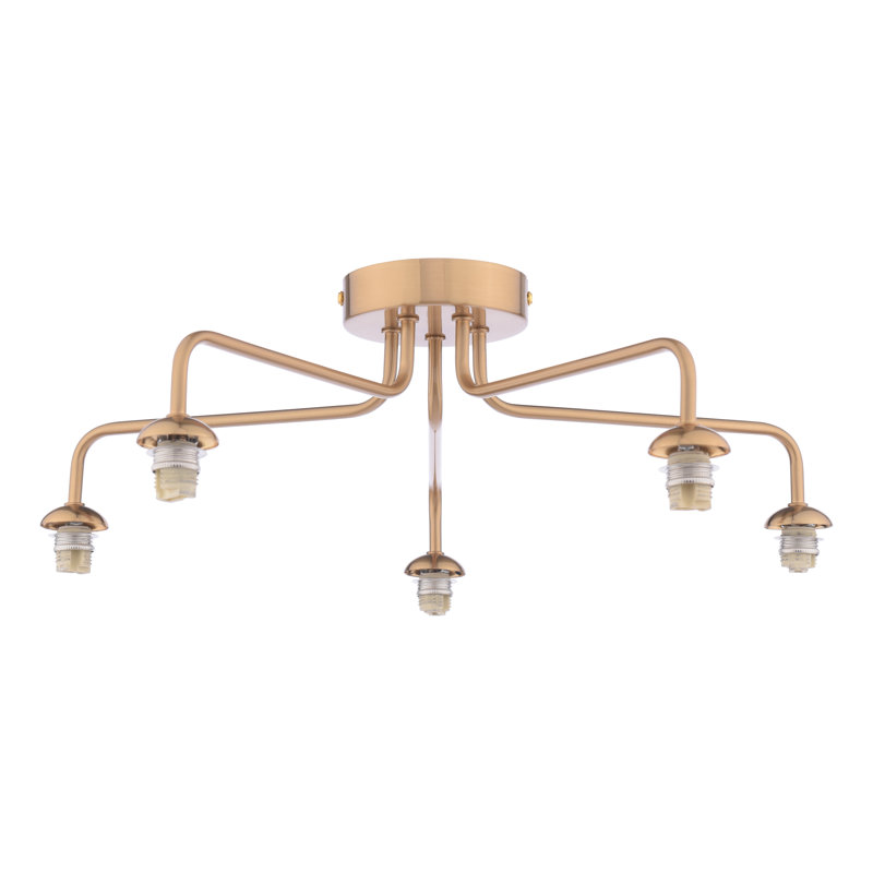 FEYA 5LT SEMI FLUSH FRAME ONLY, Antique Bronze