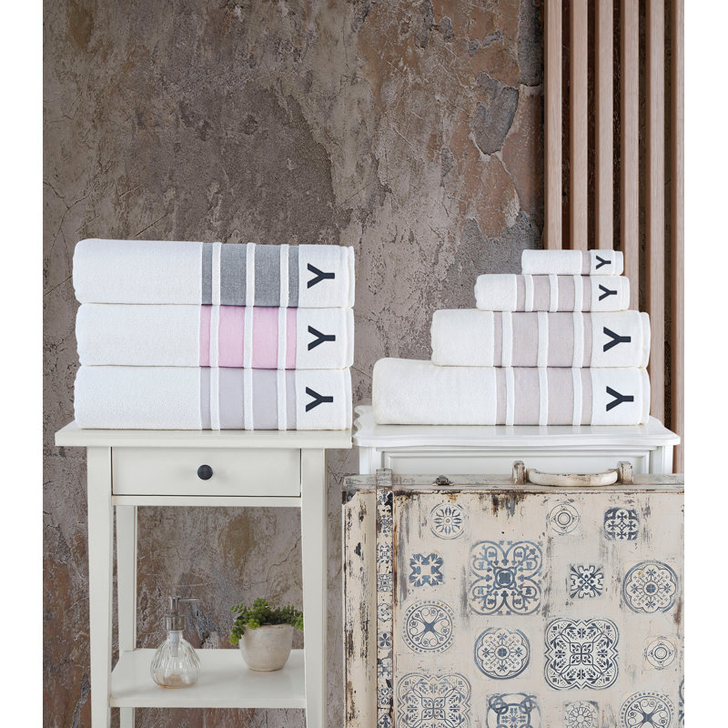 Clarion 6 pcs Towel Set, O, Pink