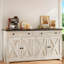 Buffet de 59 po de largeur avec deux grands tiroirs, armoire-buffet avec porte et tablettes ajustables, crédence pour le salon, la chambre à coucher-1259894262