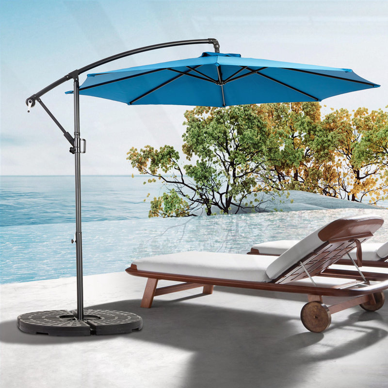 Parasol de marché suspendu pour le marché 10 pi Best Choice Products, Bleu très foncé