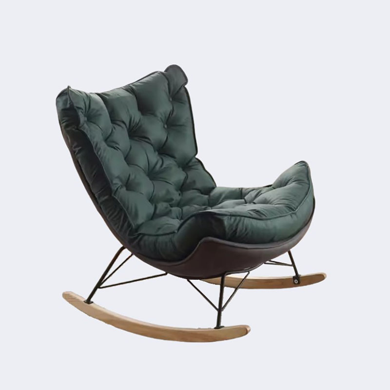 Chaise berçante Creative, Vert / gris clair