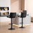 Swivel Adjustable Height Faux Leather Bar Stool-376865815