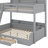 Twin Over Full Bunk Bed With Charging Station And A Drawer-1796927909